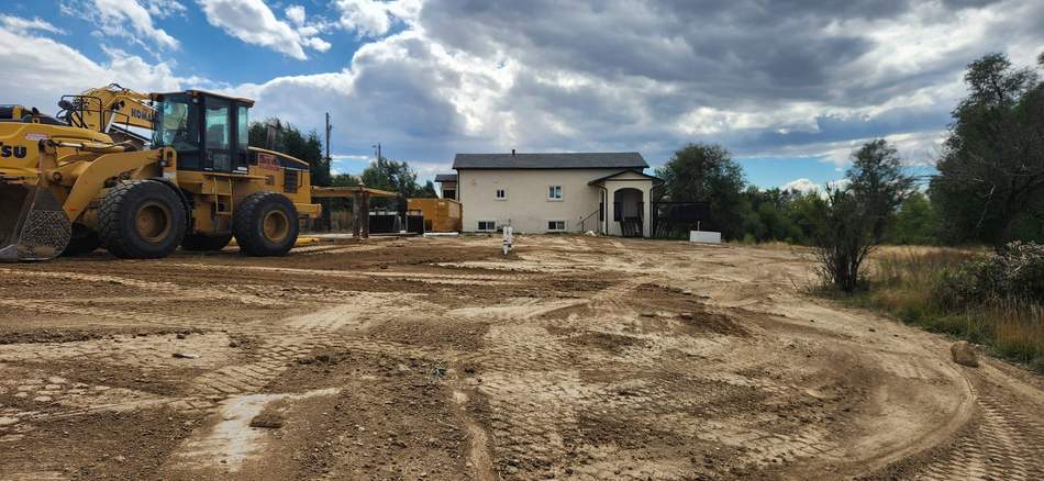 Site grading and driveway prep by Freedom Ranch Excavating in Peyton, Colorado
