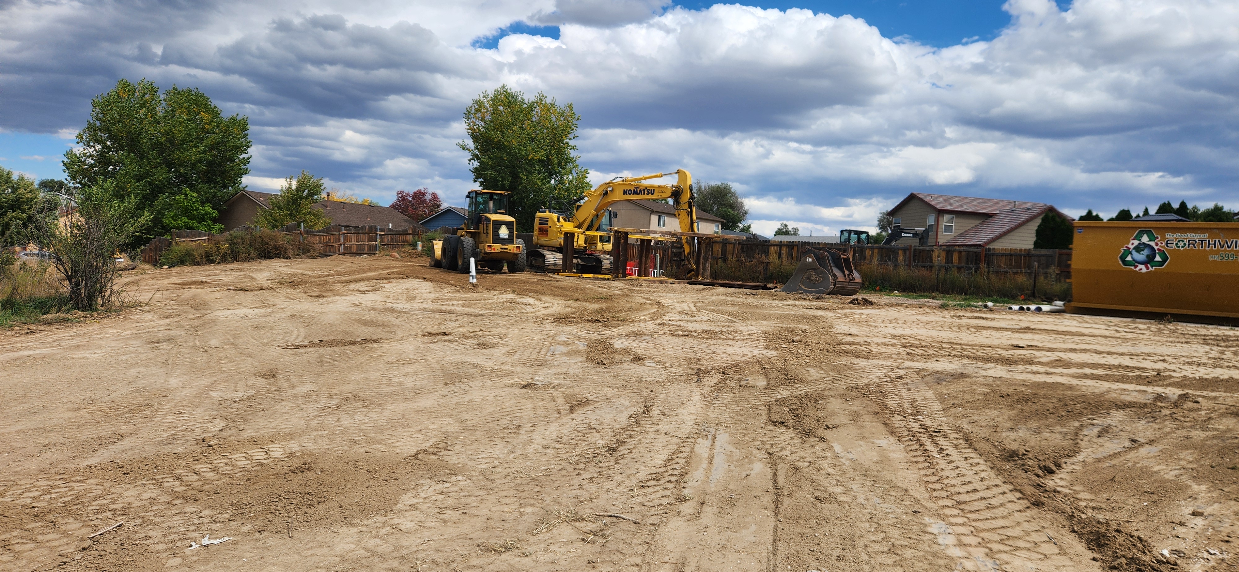 Site grading and driveway prep by Freedom Ranch Excavating in Peyton, Colorado