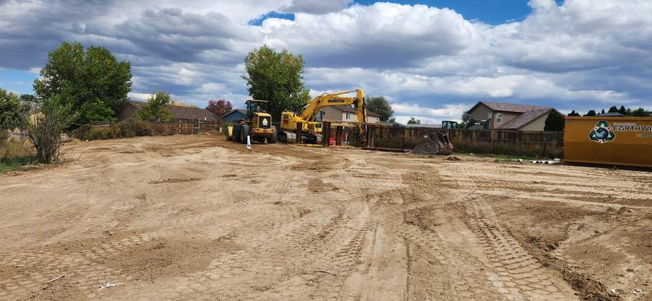 Site grading and driveway prep by Freedom Ranch Excavating in Peyton, Colorado
