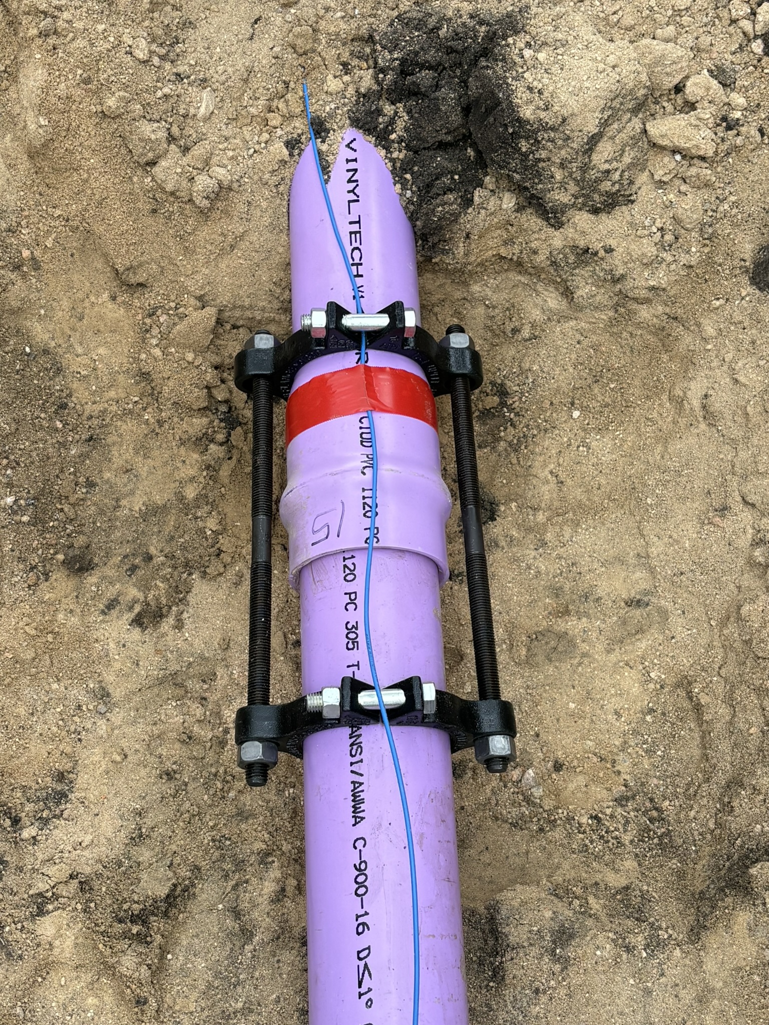 Utility line trenching and repair by Freedom Ranch Excavating in Peyton, Colorado