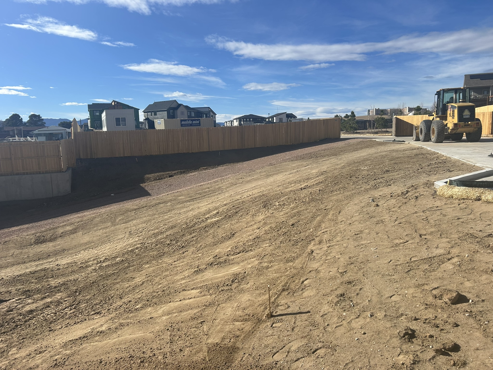 Site grading and driveway prep by Freedom Ranch Excavating in Peyton, Colorado