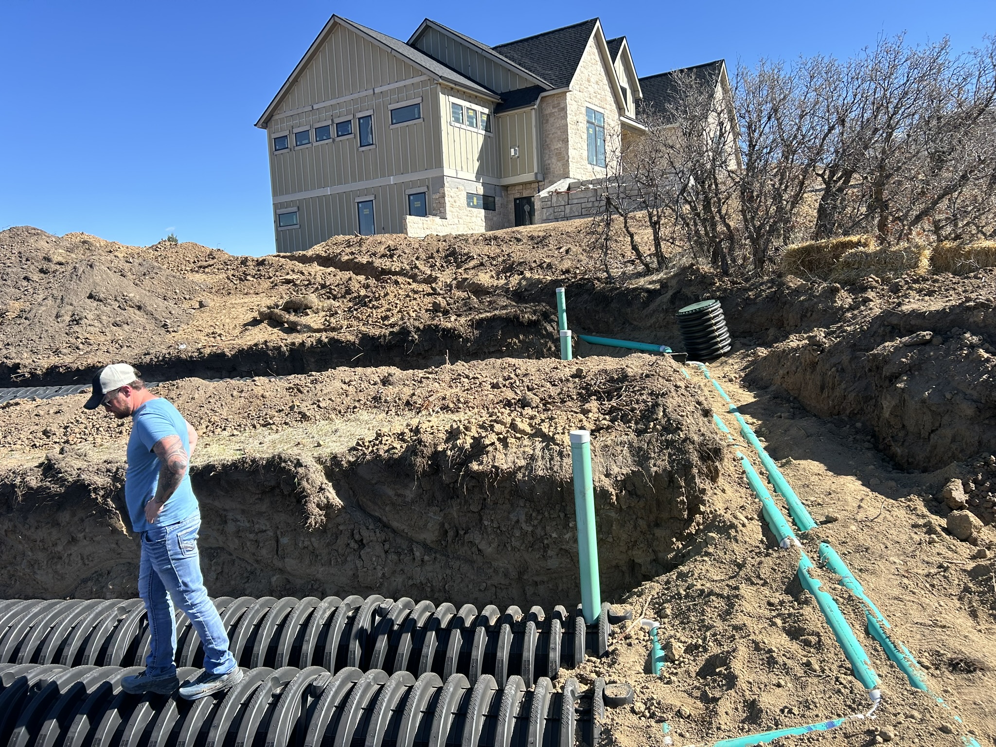 Septic system install and repair by Freedom Ranch Excavating in Peyton, Colorado