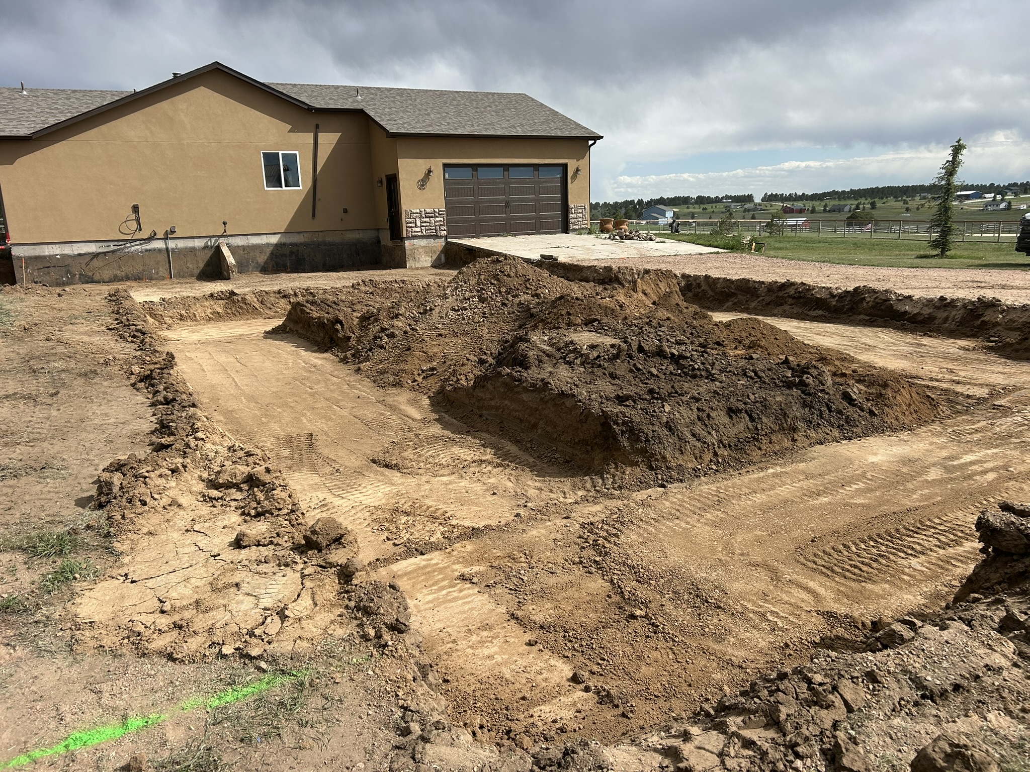 Basement dig and foundation excavation by Freedom Ranch Excavating in Peyton, Colorado