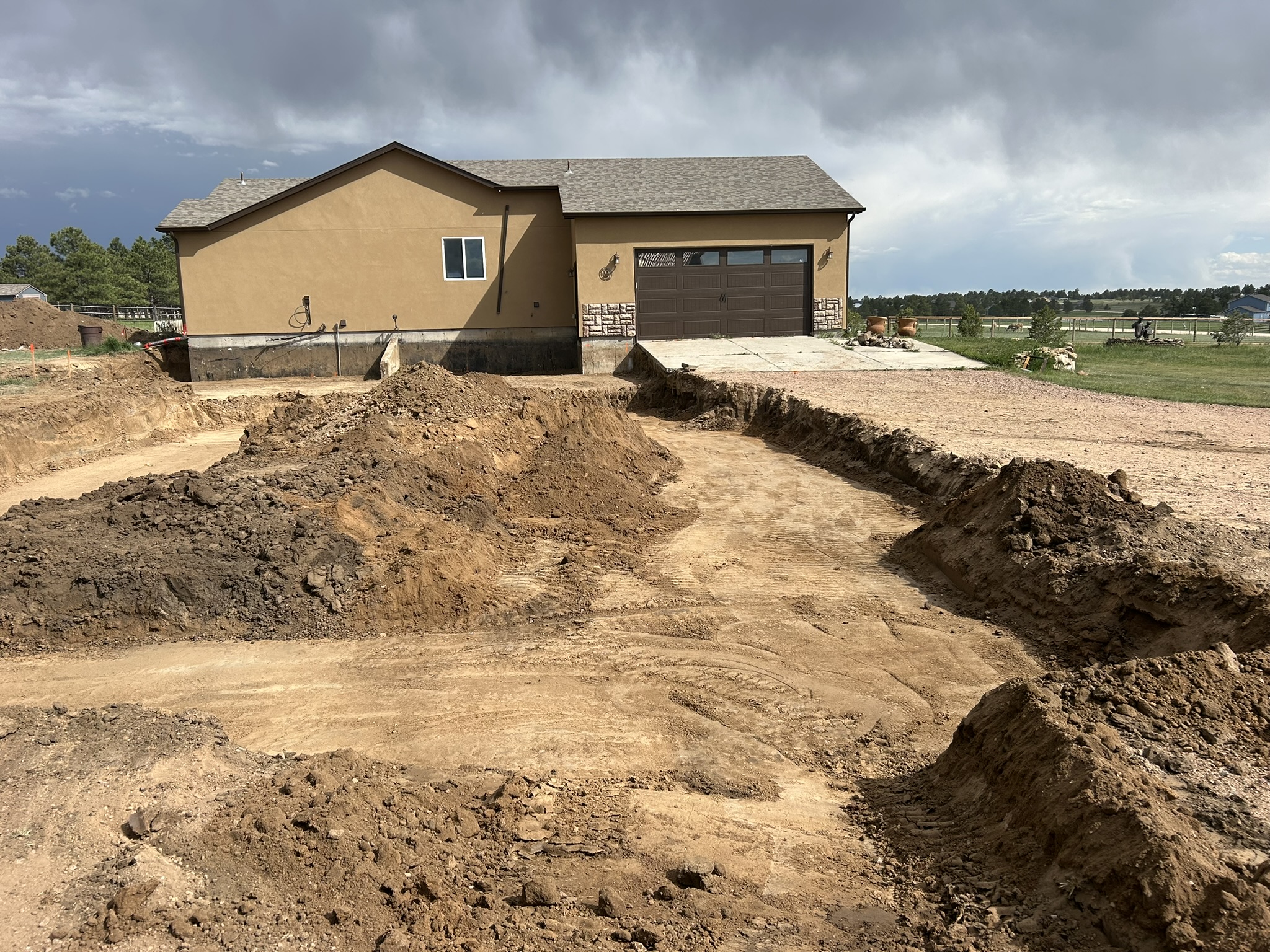 Basement dig and foundation excavation by Freedom Ranch Excavating in Peyton, Colorado