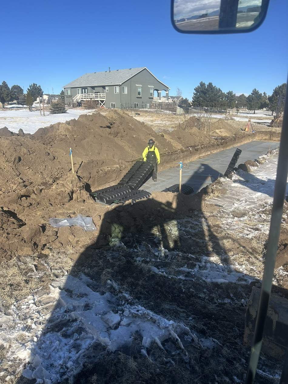 Septic system install and repair by Freedom Ranch Excavating in Peyton, Colorado
