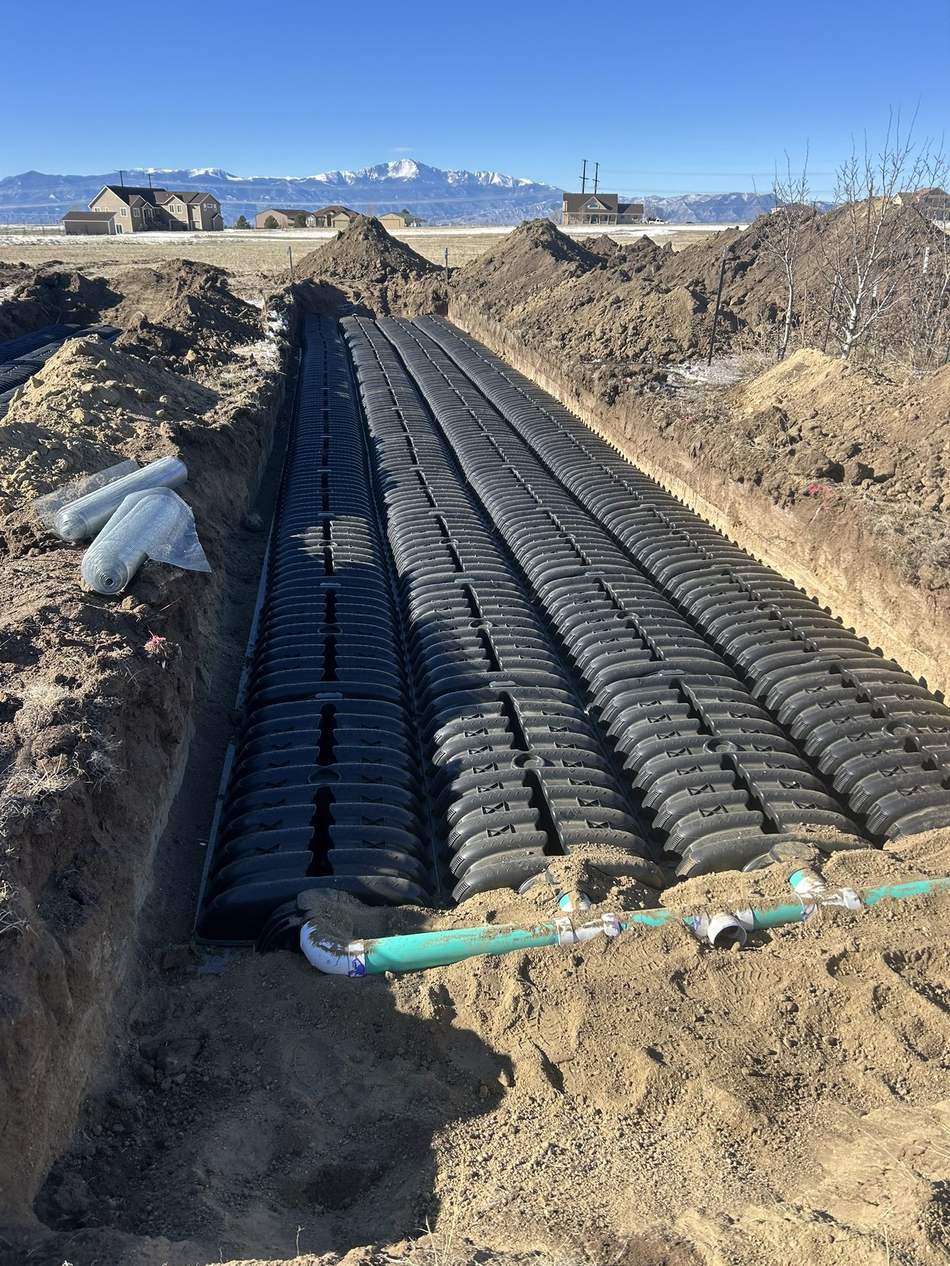 Septic system install and repair by Freedom Ranch Excavating in Peyton, Colorado