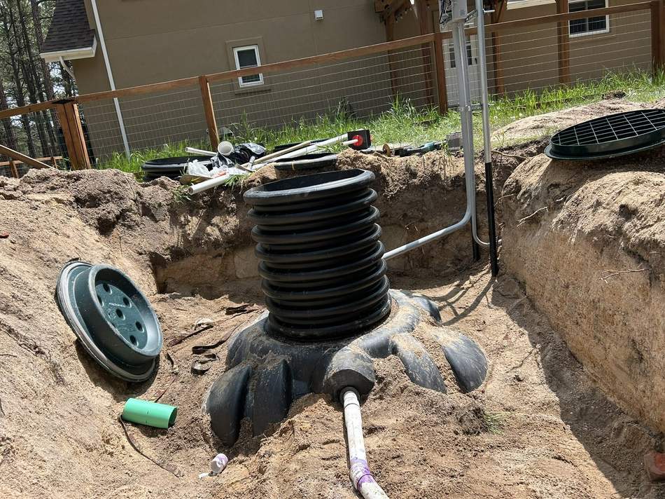 Septic system install and repair by Freedom Ranch Excavating in Peyton, Colorado