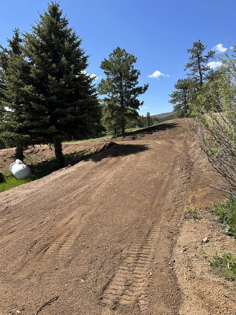 Site grading and driveway prep by Freedom Ranch Excavating in Peyton, Colorado