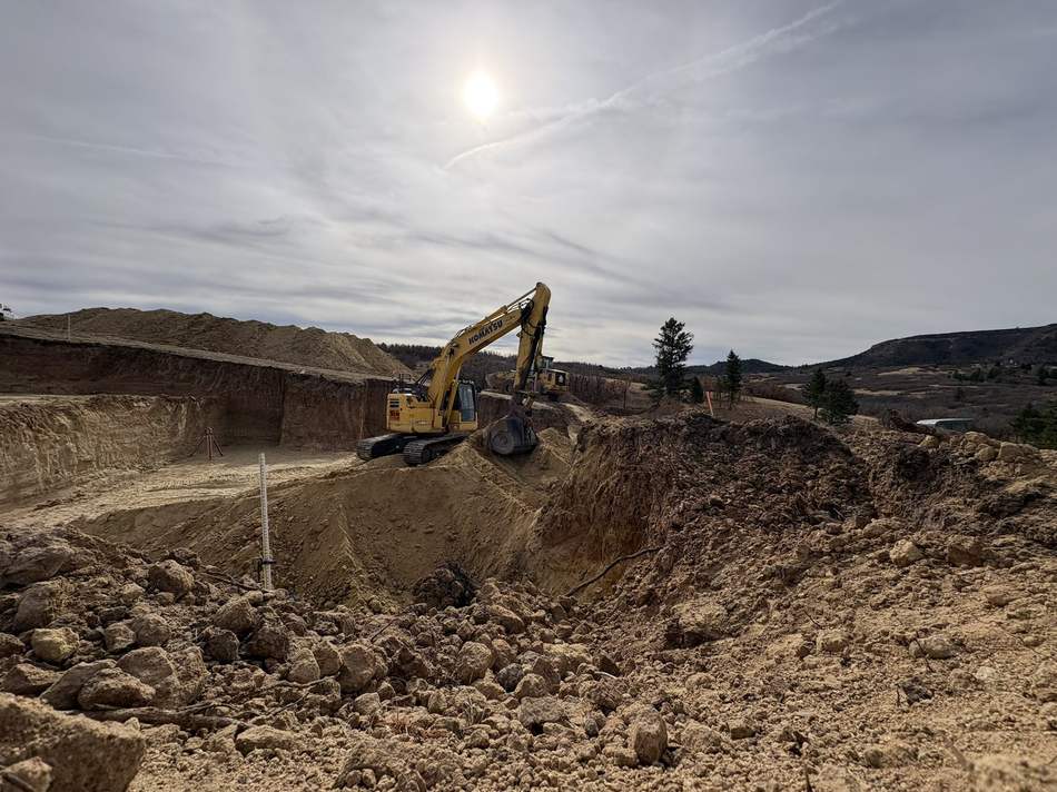 Basement dig and foundation excavation by Freedom Ranch Excavating in Peyton, Colorado